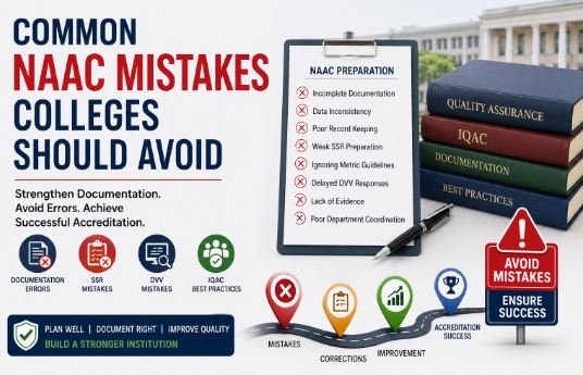 Common NAAC mistakes colleges should avoid during accreditation preparation Bhavya Gyan Consultants