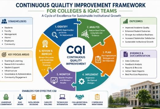 Continuous quality improvement framework for colleges and IQAC teams by Bhavya Gyan Consultants