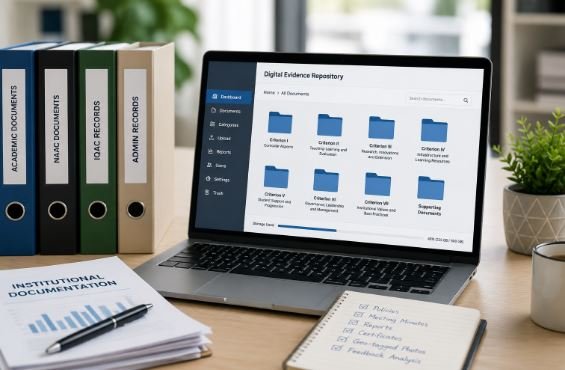 Digital evidence repository for NAAC accreditation documentation by Bhavya Gyan Consultants
