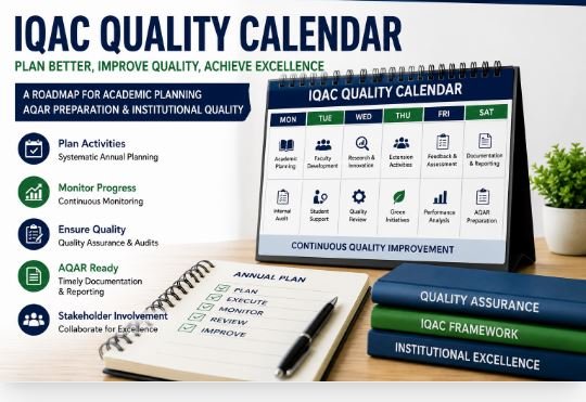 Annual IQAC quality calendar for academic planning and institutional quality improvement by Bhavya Gyan Consultants